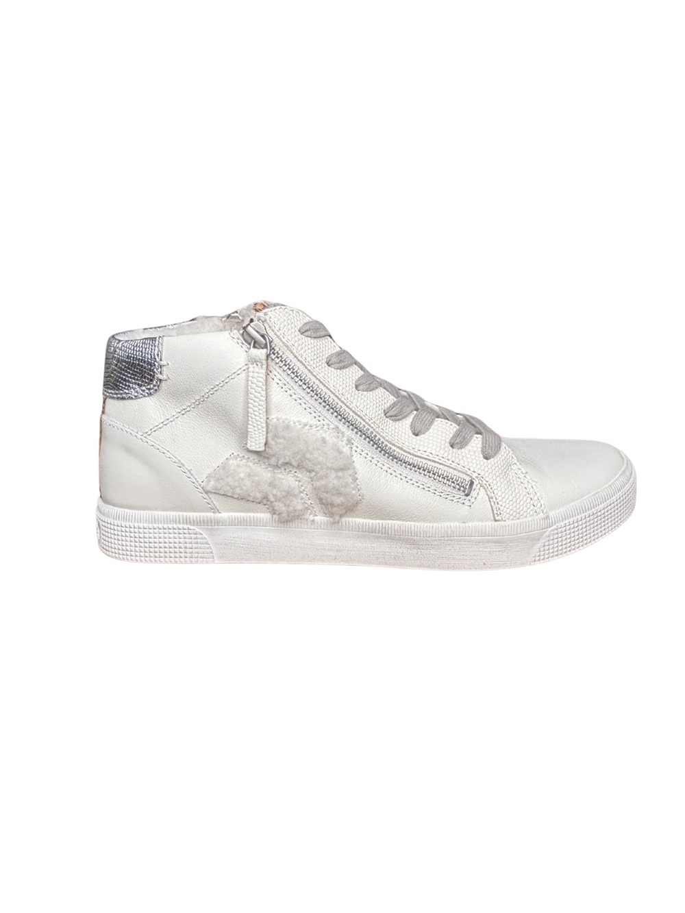 Dolce Vita White Leather Cheetah Print